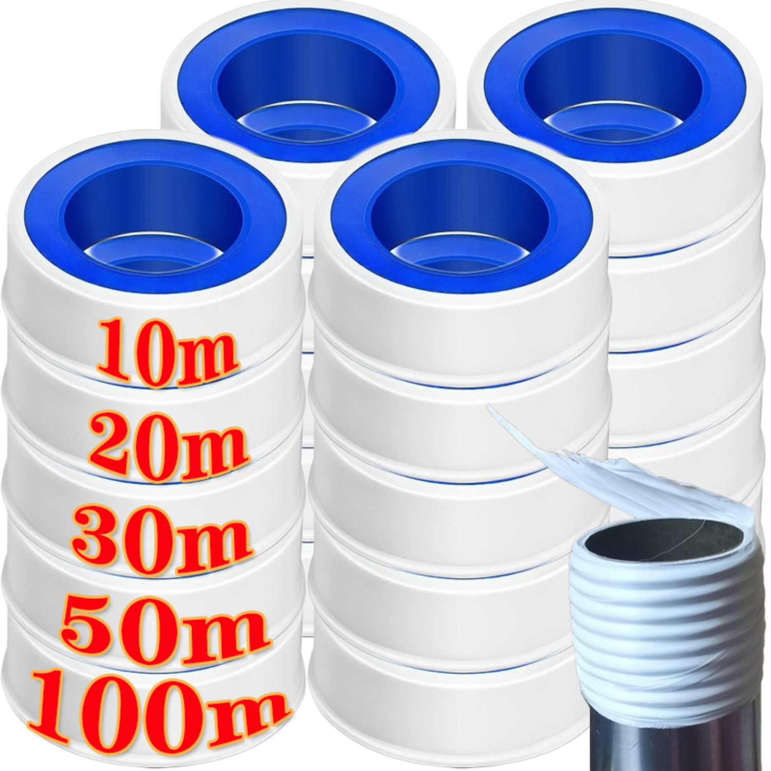 Plumbing Tape Ptfe - 1-50Roll PTFE Industrial Sealant Tape Waterproof