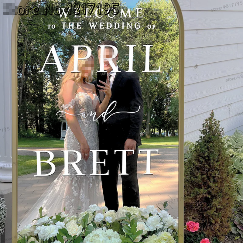 Vinyl Floor Plank - Welcome To Our Wedding Entry Sign