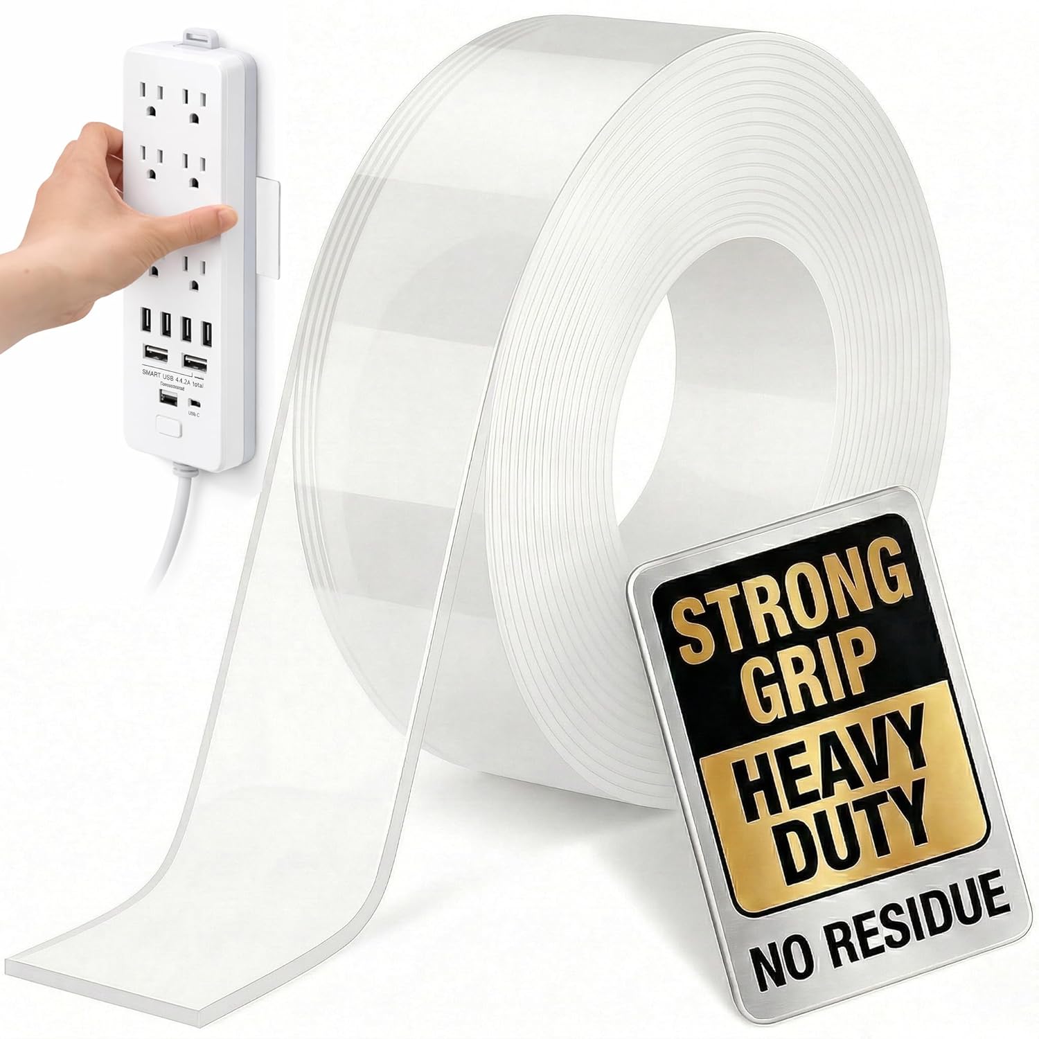 Picture Hanging Strip - Double Sided Tape Heavy Duty Clear
