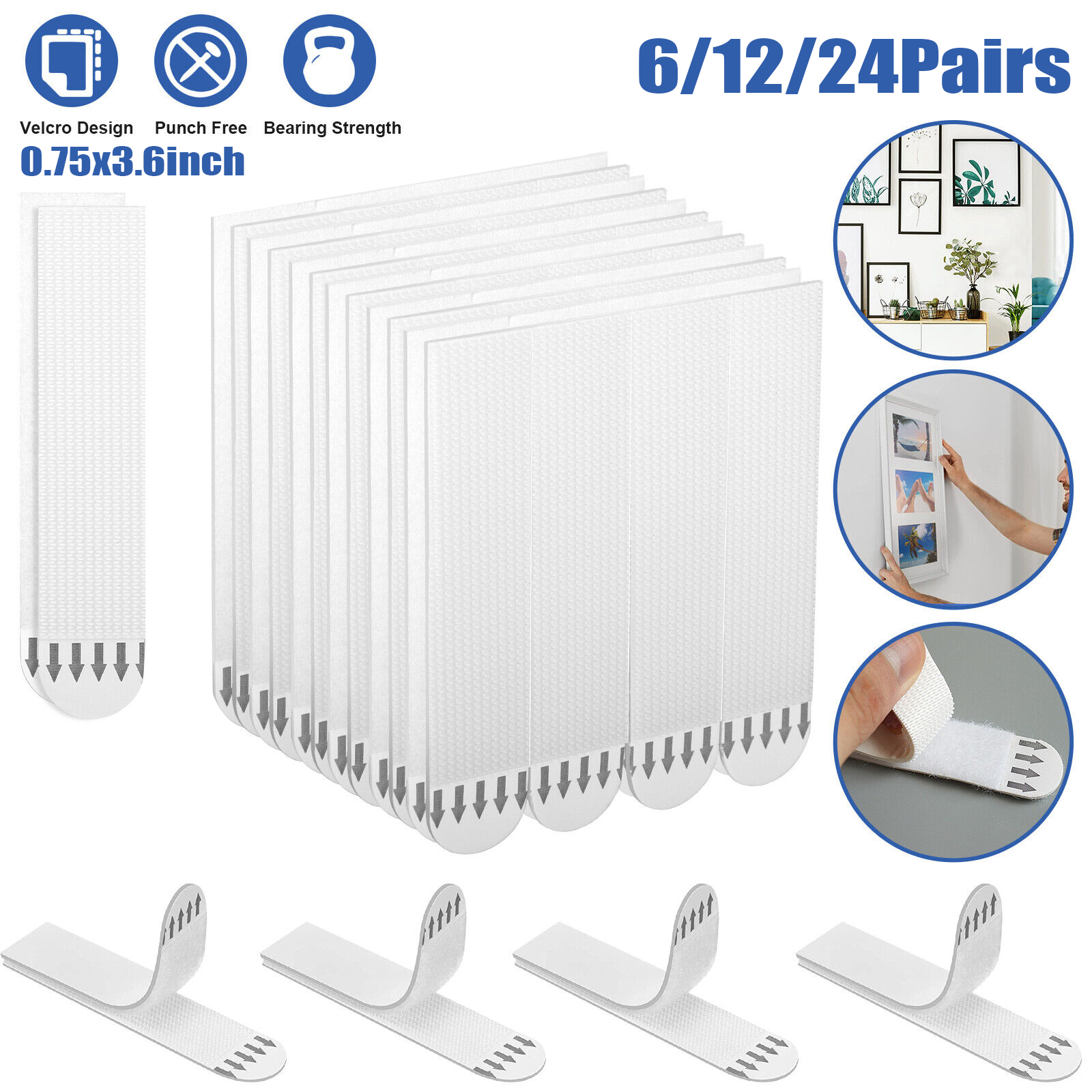 6-24 Pairs Picture Hanging Str – обзор и цена Picture Hanging Strip