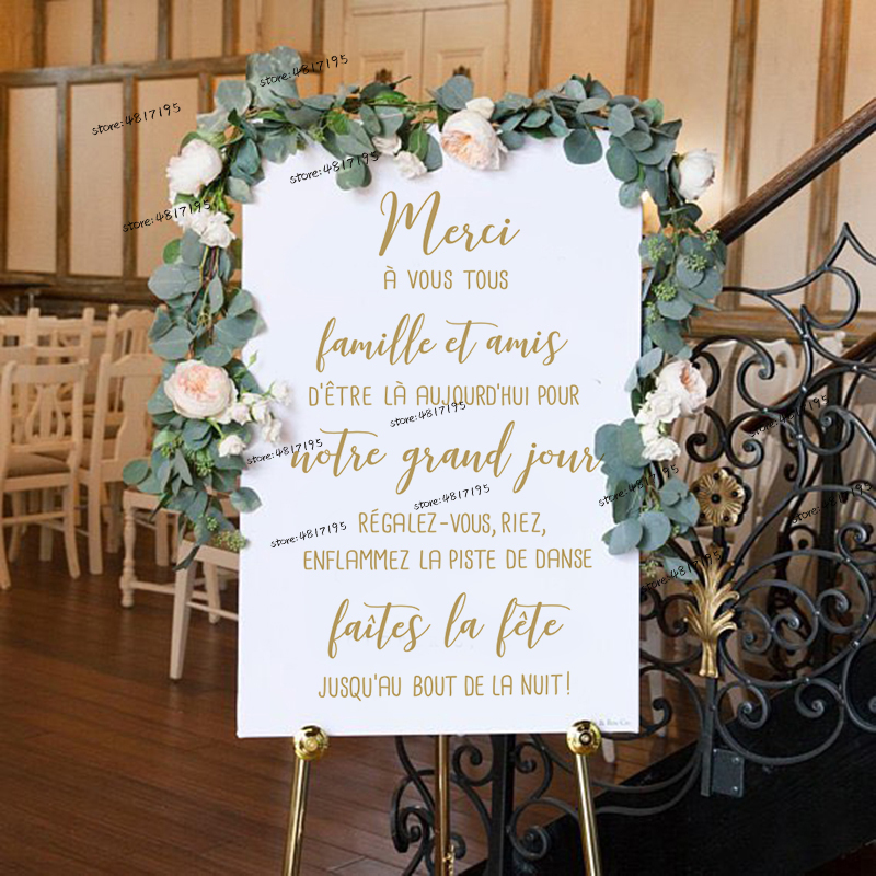 Wedding MERCI Sign Vinyl Decal – обзор и цена Vinyl Floor Plank