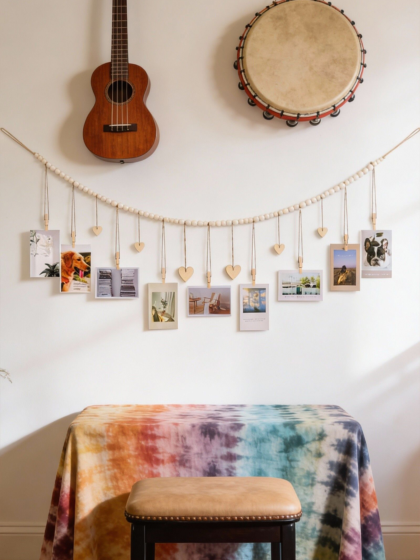 Wooden Bead Photo Garland with – обзор и цена Picture Hanging Strip
